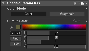 Specific Parameters 
Color Mode 
Grayscale 
Output Color 